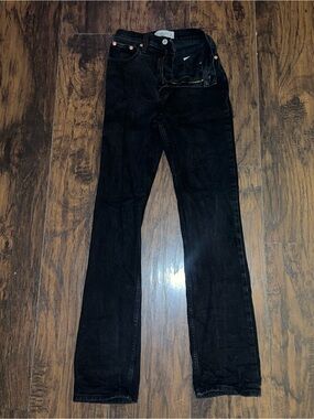 Abercrombie & Fitch Black High-Rise Straight Jeans